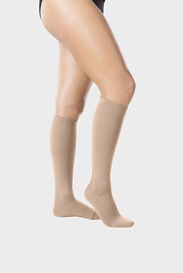 Juzo Intenso below-knee stockings with closed toes, in Almond Juzo Intenso below-knee stockings with closed toes, in Almond