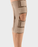 Velcro fasteners Knee with Velcro fasteners with diverting loops for individual compression adjustment