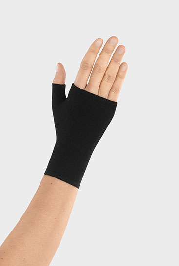Juzo Expert Seamless with thumb stub Gauntlet with thumb stub, colour black pepper