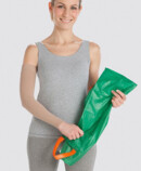 Lifestyle image Woman with Arion Easy-Slide Arm Woman holding a Arion Easy-Slide Arm donning aid