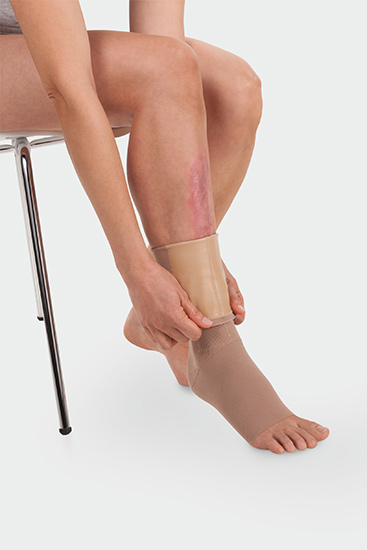 Compression stocking with integrated Juzo Silon-TEX® Compression stocking with integrated Juzo Silon-TEX®